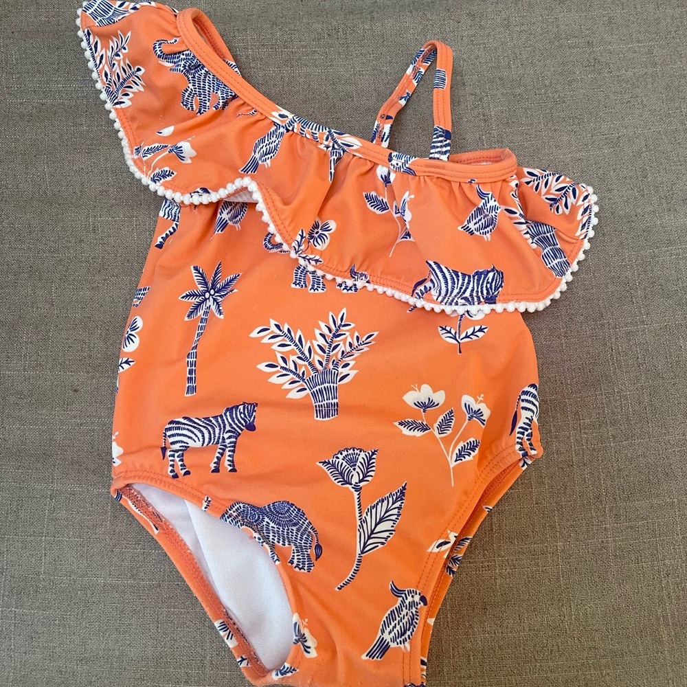 Janie and Jack one shoulder swimsuit 18-24 months